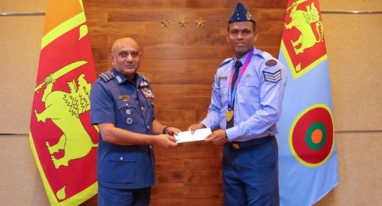 Air Force Honors Golden Boy Rumesh Tharanga